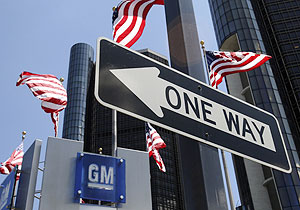 Vista da Sede da GM na cidade de Detroit